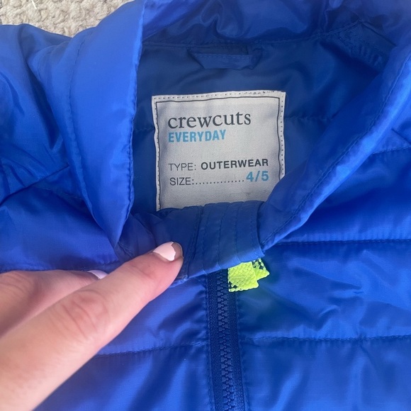 NEW J. Crew Crewcuts Blue Quilted Boys Winter Primaloft Jacket, Sz 4 - 5 - Picture 5 of 5